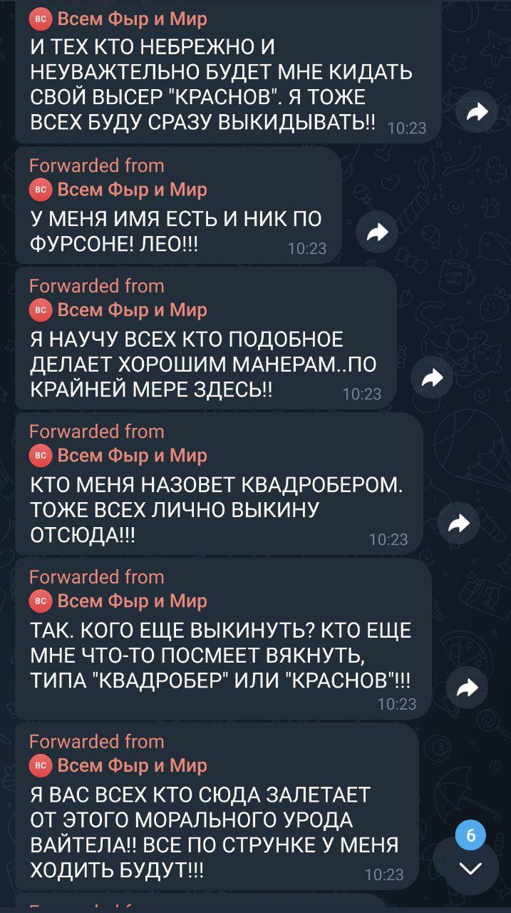 📋 Telegram/ВКонтакте: переписка — Краснов выражает недовольство, предъявляет нелепые обвинения и угрозы.