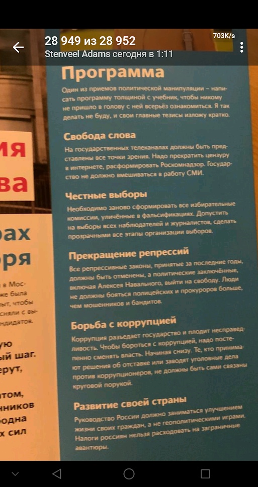 📋 Telegram «Фурри Москвы», Stenveel Adams: публикует программу Брехановой — «Социальная сфера», «Честные выборы», «Прекращение репрессий», «Борьба с коррупцией».